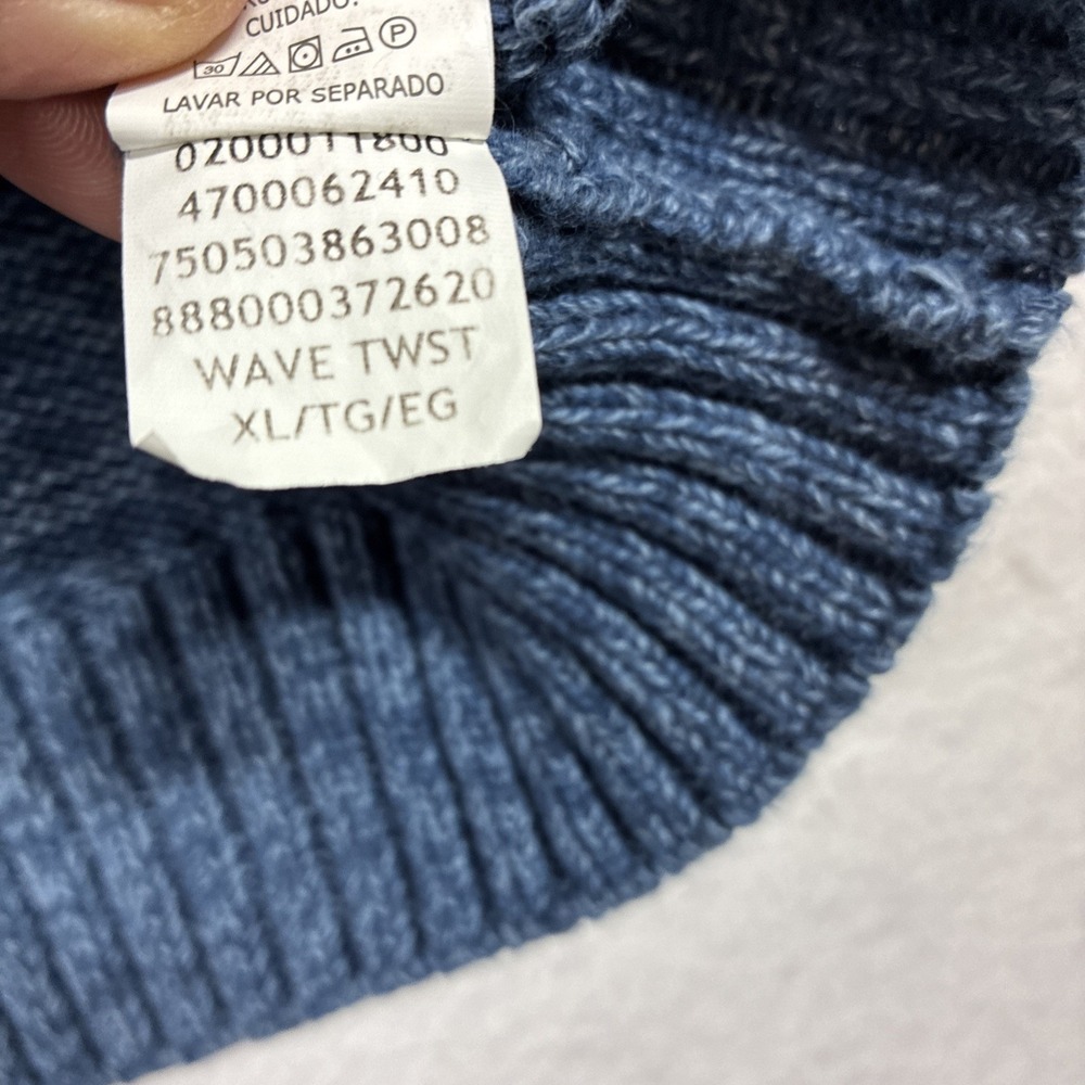 Chaps Sweater Blue Preppy Fisherman Elbow Patches Grandpa Academia Thick Mens XL - Picture 8 of 13